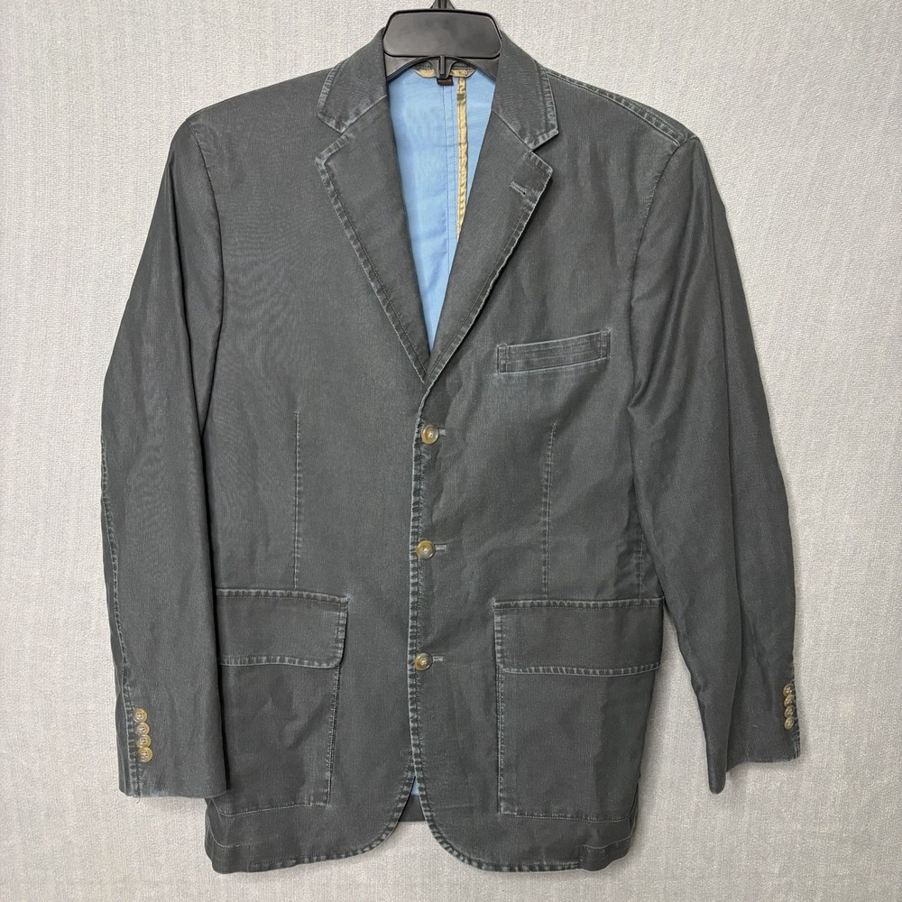 Kroon Men's Blazer Jacket Denim Sports Coat 3 Button Dapper 40R Pockets Wedding